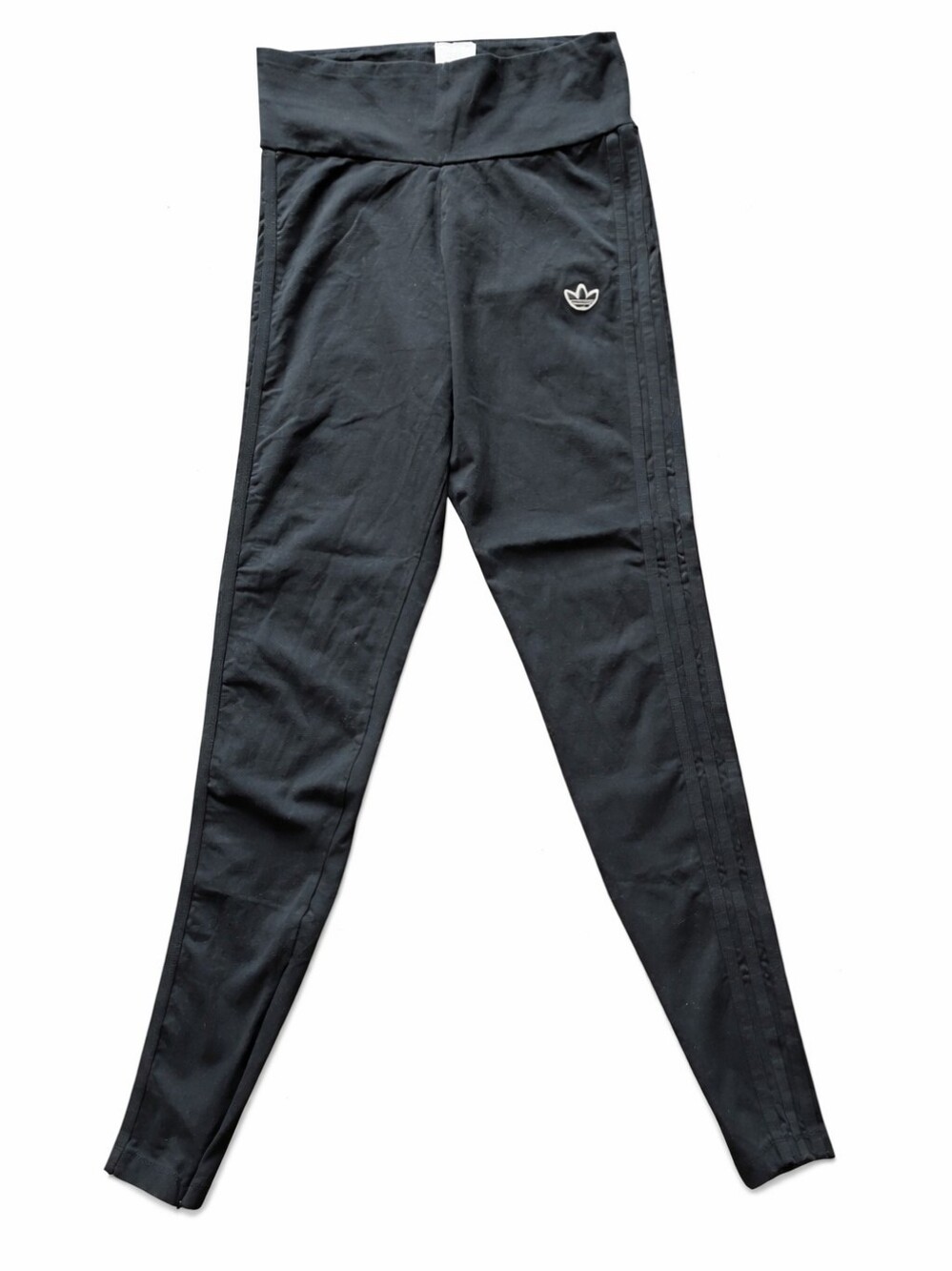 adidas Black High-Waist Trefoil Leggings M